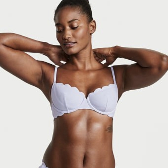 Icy Lavender Scallop Wicked Bikini Top - Picture 2 of 4